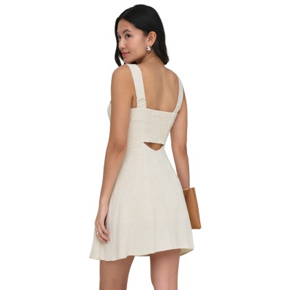 Only Vestido Siesta Linen Moonbeam
