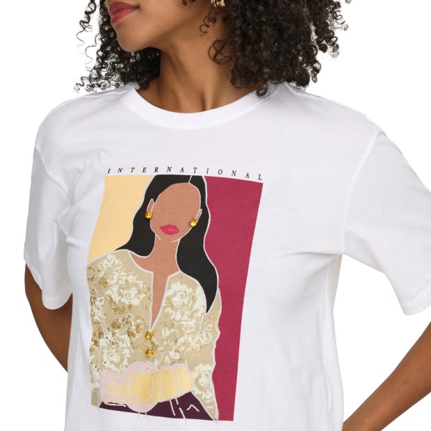 Only T-shirt Susan Print Bright White Susan Interantional