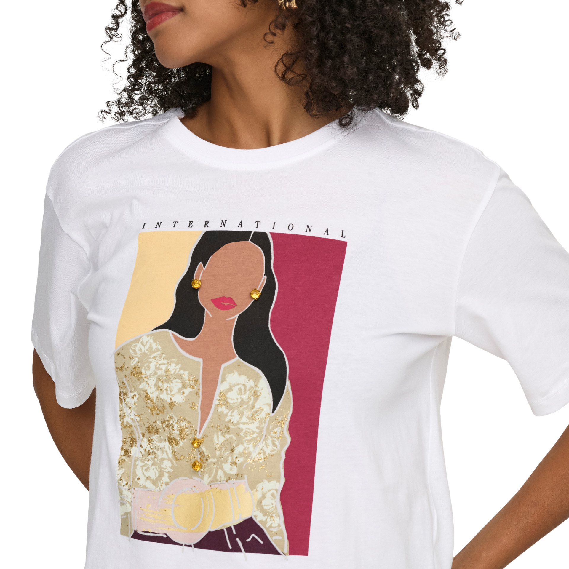 Only T-shirt Susan Print Bright White Susan Interantional