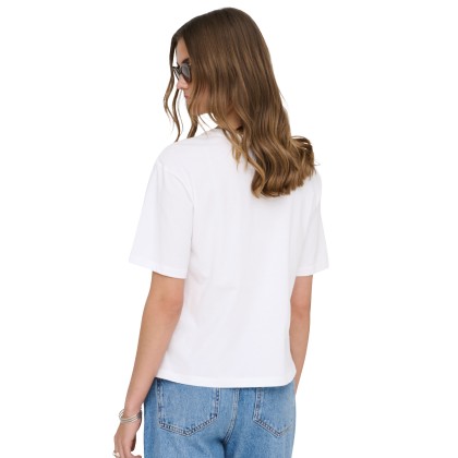 Only T-shirt Susan Print Bright White Susan Pulse