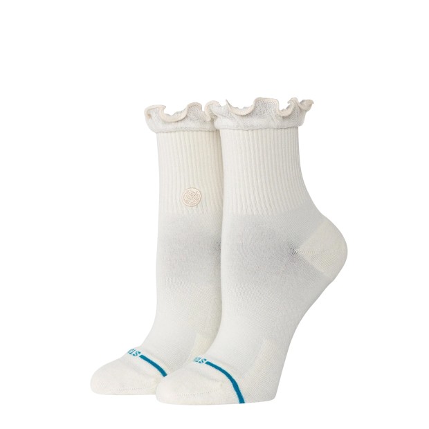 Stance Ruffle Icon Quarter Ivory