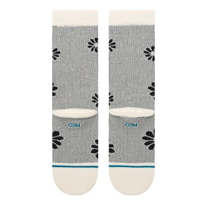 Stance Floral Stitch Crew Ivory