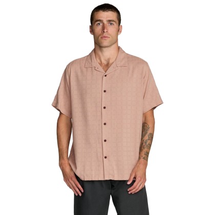 Rvca Camisa Vacancy Pale Mauve