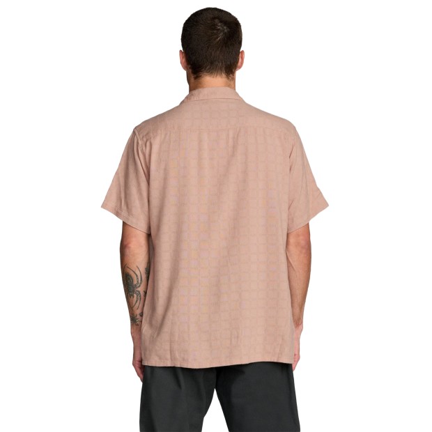 Rvca Camisa Vacancy Pale Mauve