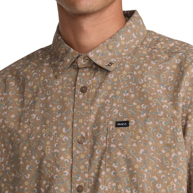 Rvca Camisa Breezy Coyote
