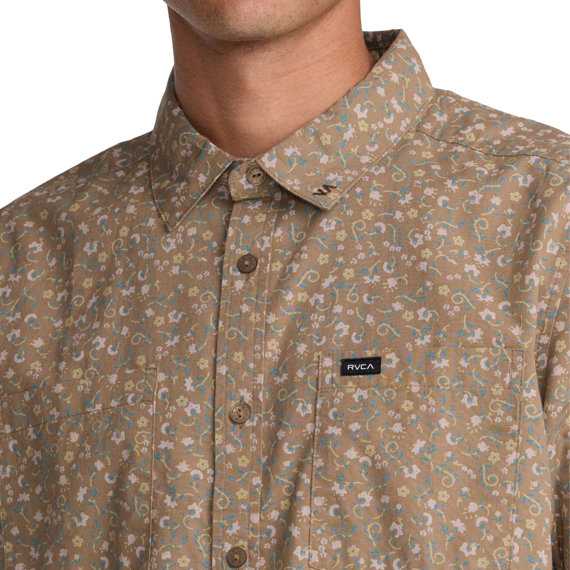 Rvca Camisa Breezy Coyote
