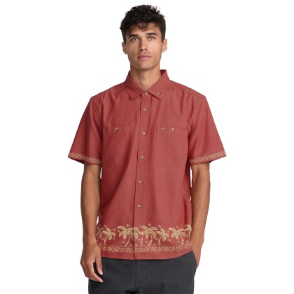 Rvca Camisa Talum Dusty Red