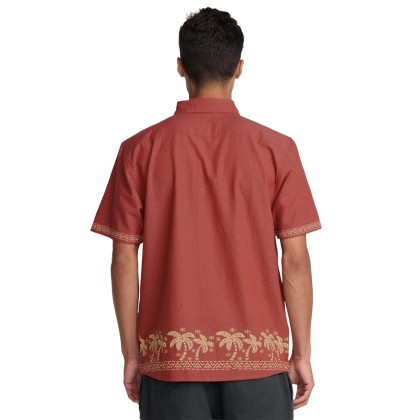 Rvca Camisa Talum Dusty Red