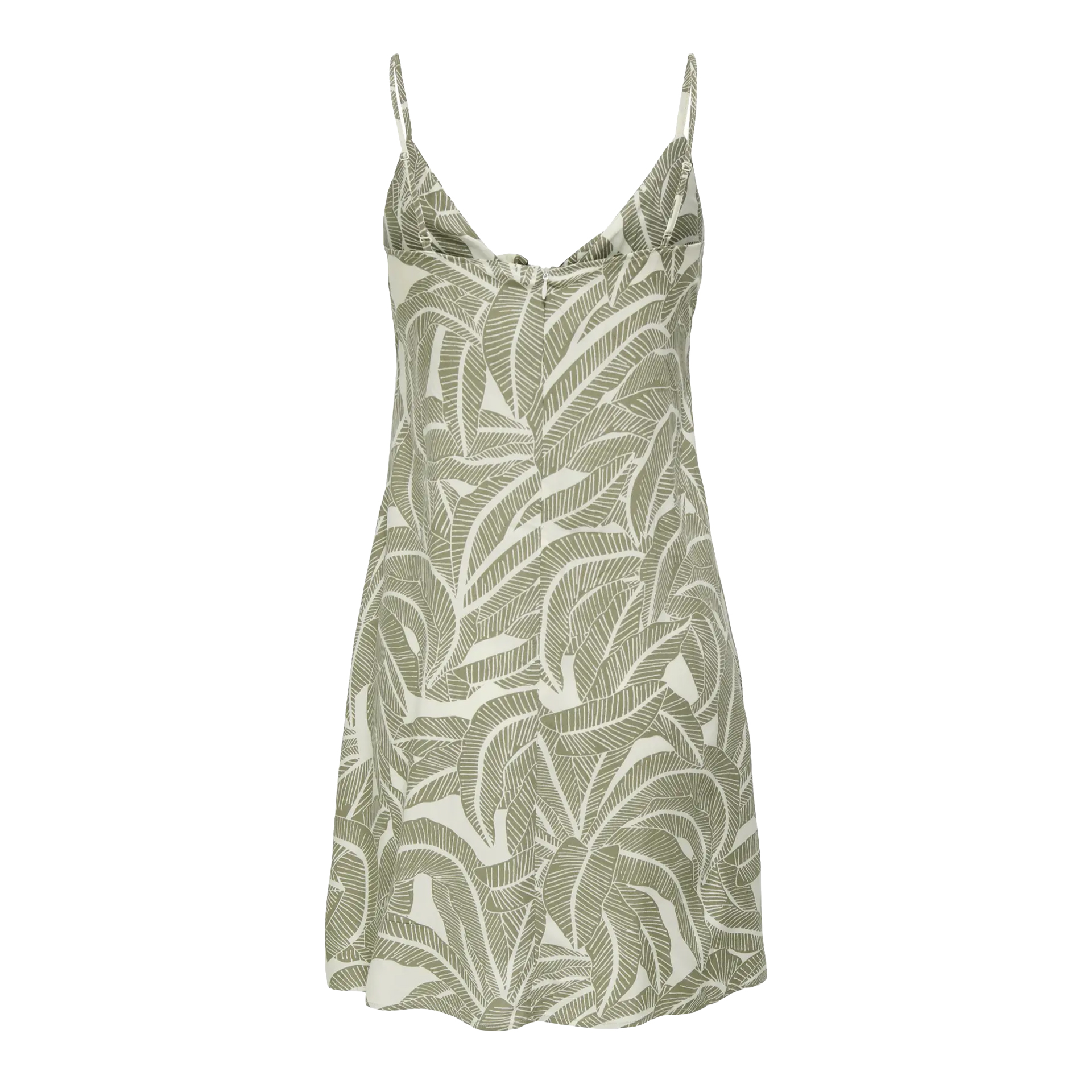 Only Vestido Nova Life Vis Jules Vaporous Gray 727 Hawaii Leaves