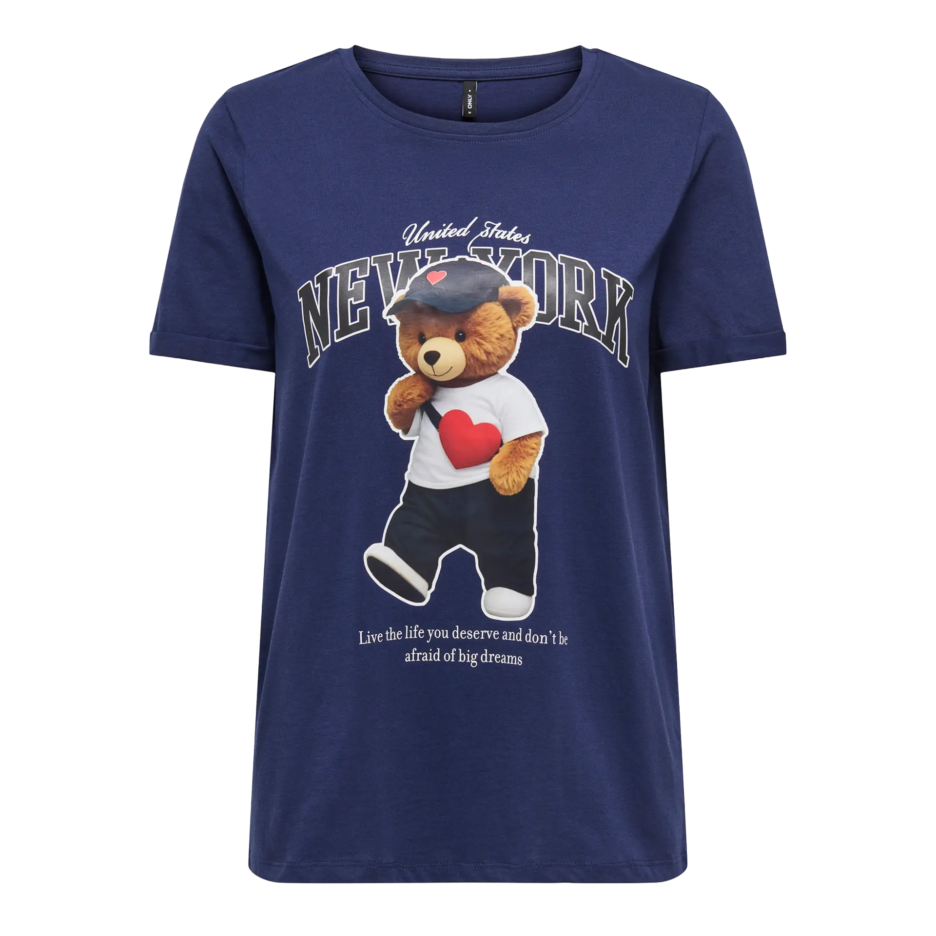 Only T-shirt Lina Bear O-neck Box Midnight Sail New York Teddy
