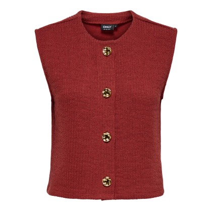 Only Colete Vicki Button Spiced Apple Gold Buttons