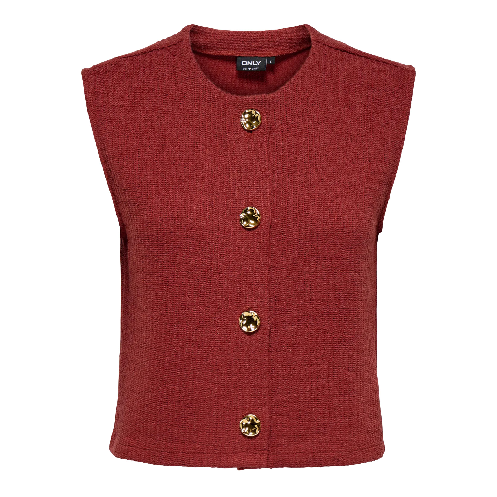Only Colete Vicki Button Spiced Apple Gold Buttons