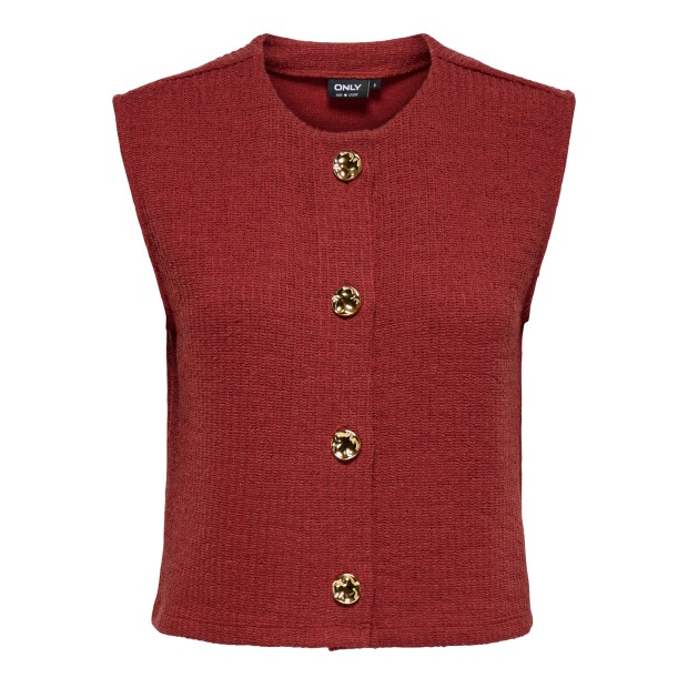 Only Colete Vicki Button Spiced Apple Gold Buttons