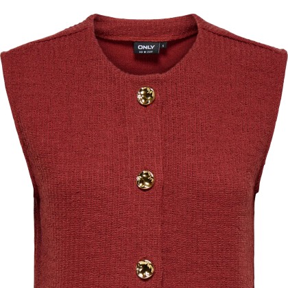 Only Colete Vicki Button Spiced Apple Gold Buttons
