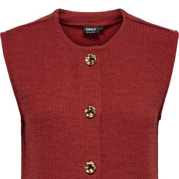 Only Colete Vicki Button Spiced Apple Gold Buttons