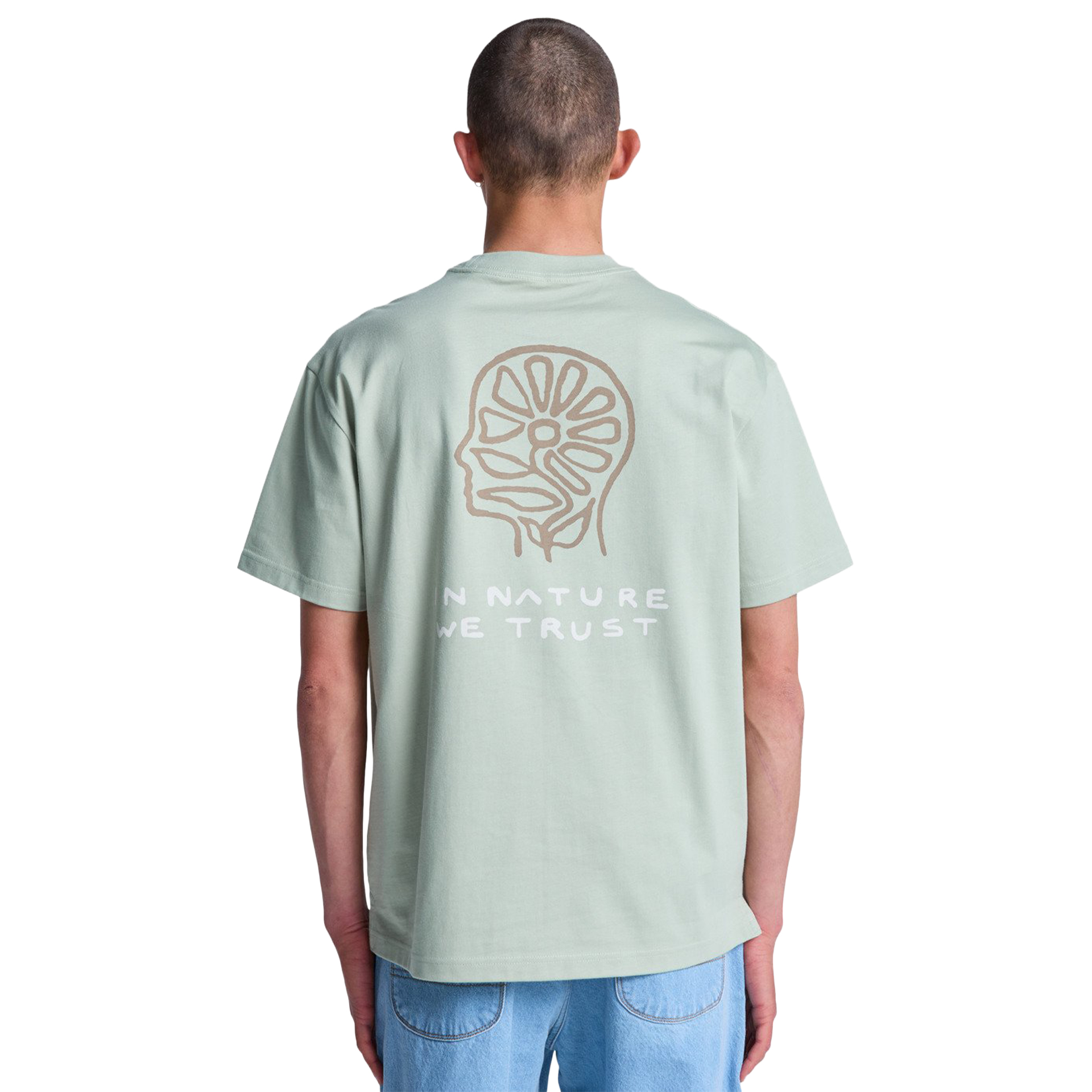 Rvca T-shirt In Nature Light Olive