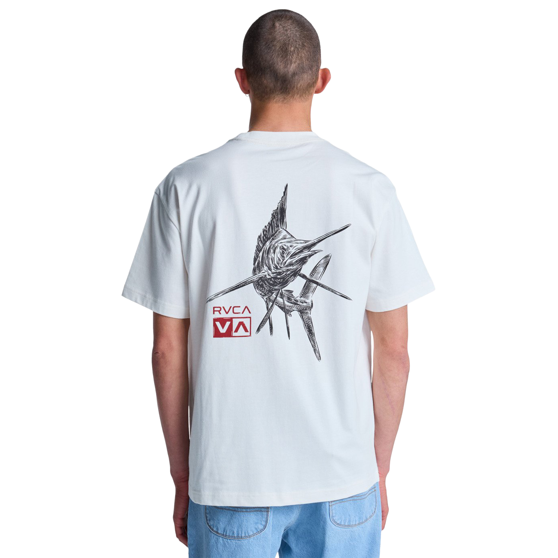 Rvca T-shirt Horton Florida Antique White