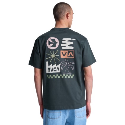 Rvca T-shirt Mirage Pirate Black Rvca T-shirt Mirage Pirate Black