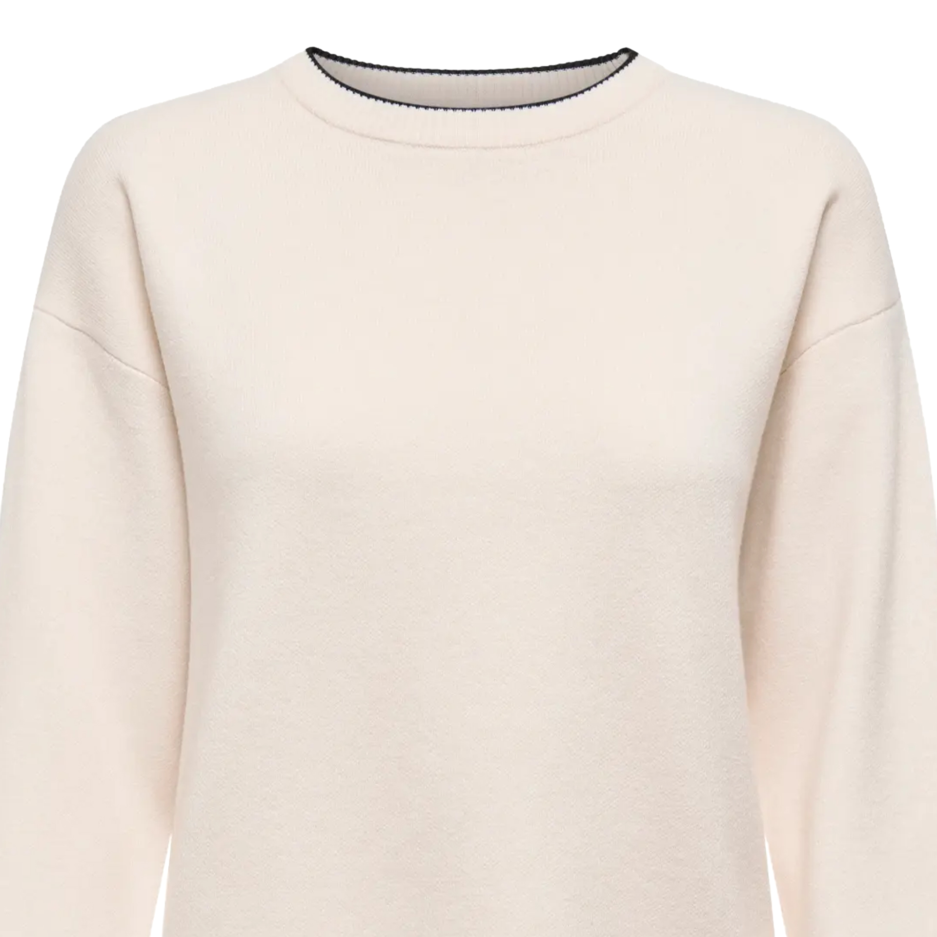 JDY Camisola Prime Life On Dropshould Whitecap Gray Black Contrast