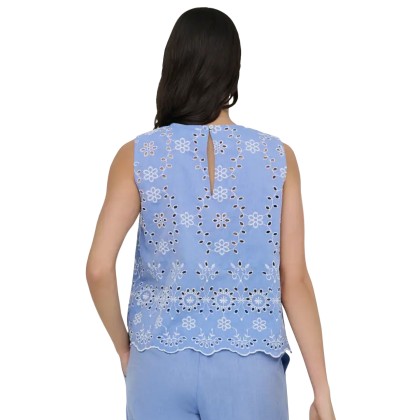JDY Top Marina Emb. Blue Bonnet Bright White JDY Top Marina Emb. Blue Bonnet Bright White