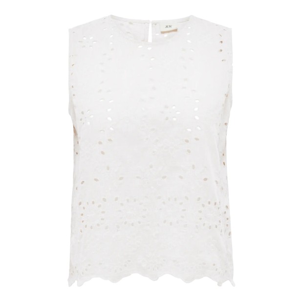 JDY Top Marina Emb. Cloud Dancer Bright White