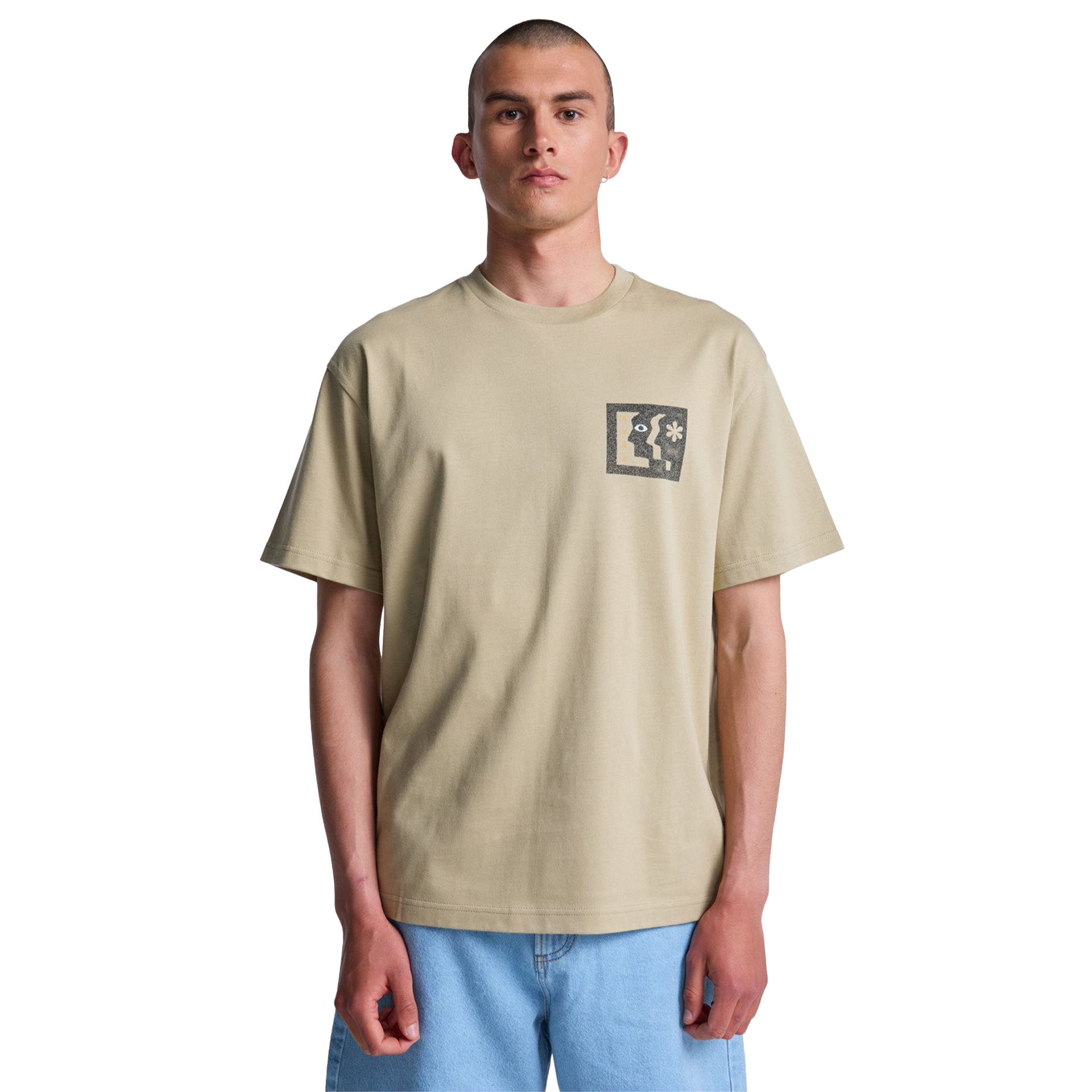 Rvca T-shirt Face To Face Khaki