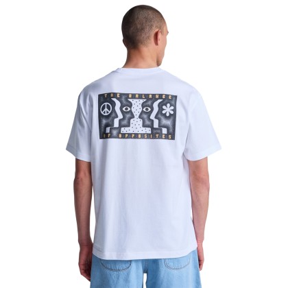 Rvca T-shirt Face To Face White