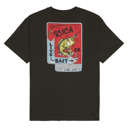 Rvca T-shirt Live Bait Pirate Black