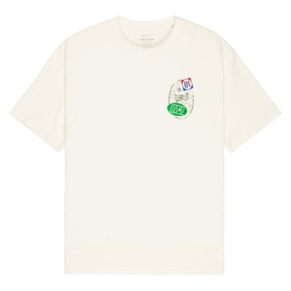 Rvca T-shirt Vacation Tag Antique White