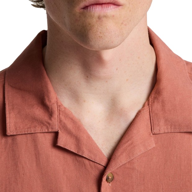 Billabong Camisa Ss Vacay Linen Dusty Rose