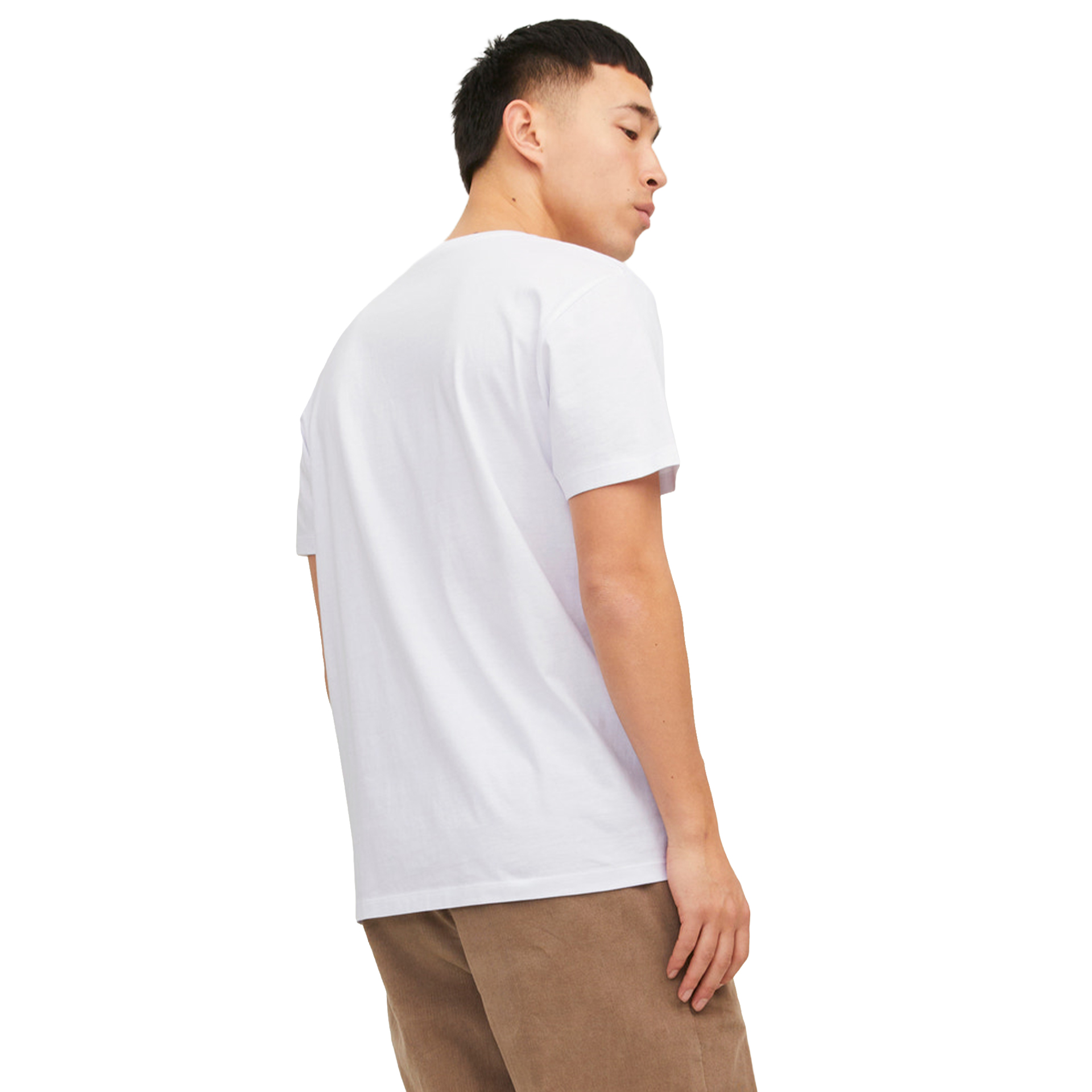 Jack & Jones T-shirt Corp Logo O-neck White Slim/small Print/black
