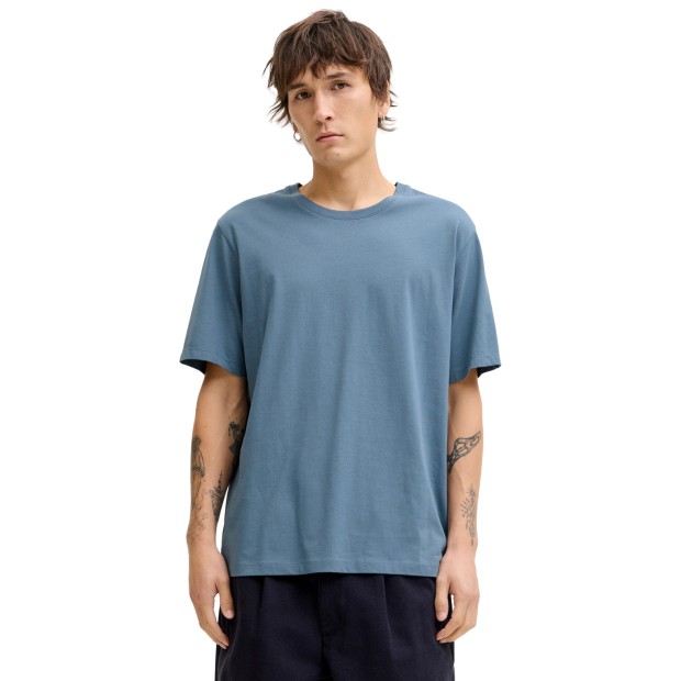 Jack & Jones T-shirt Organic Basic O-neck Blue Mirage