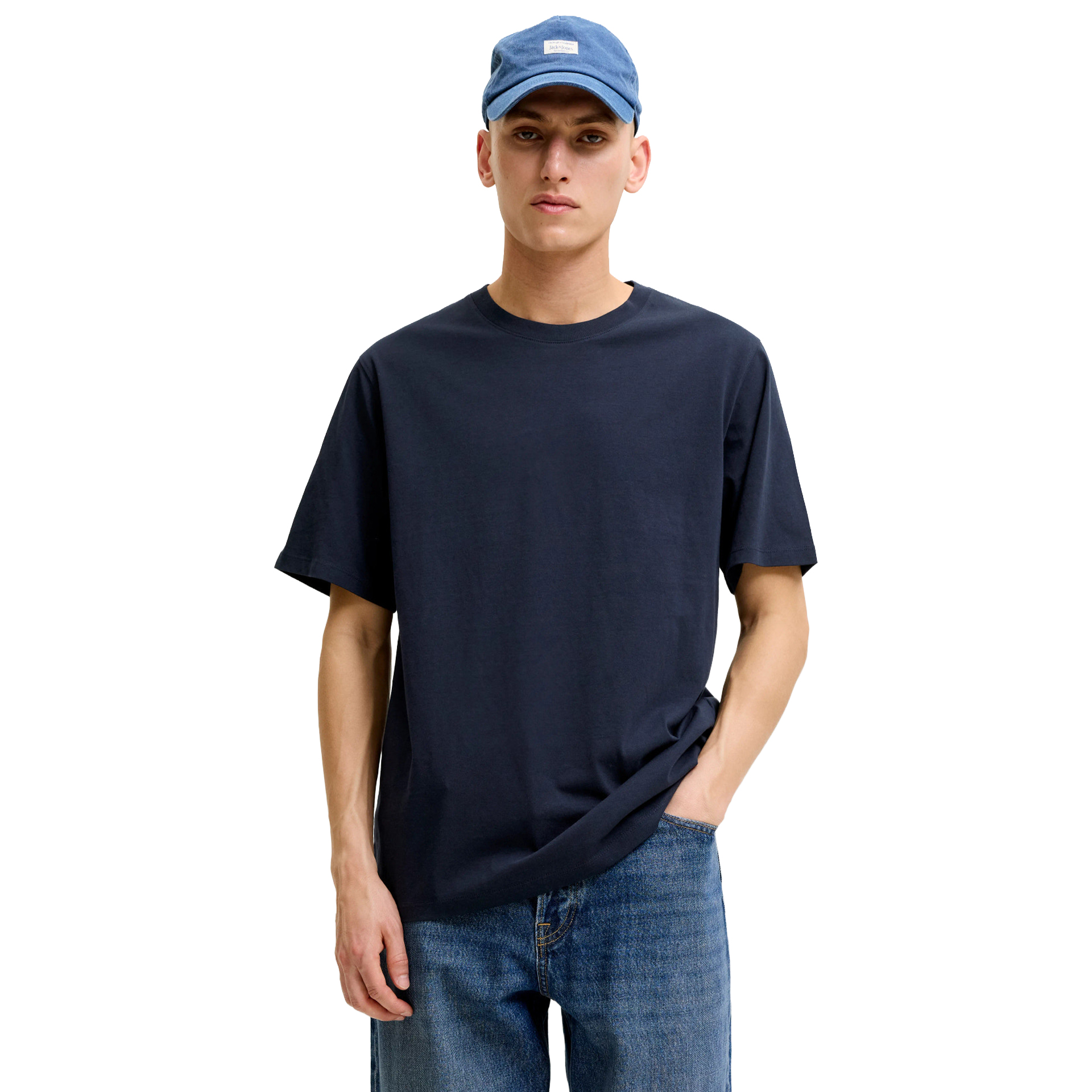Jack & Jones T-shirt Organic Basic O-neck Navy Blazer Slim