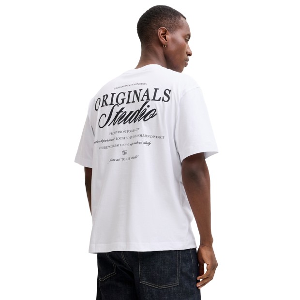 Jack & Jones T-shirt Norrebro Typo Crew Neck Bright White Ss 26