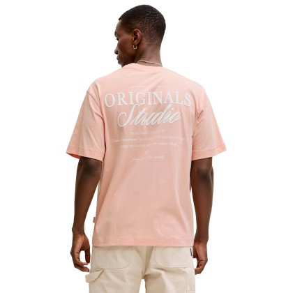 Jack & Jones T-shirt Norrebro Typo Crew Neck Peach Melba Ss 26