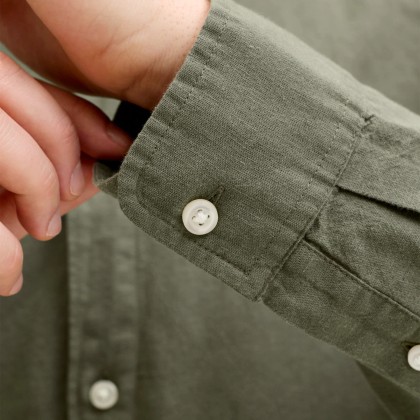 Jack & Jones Camisa Breeze Linen Blend Dusty Olive