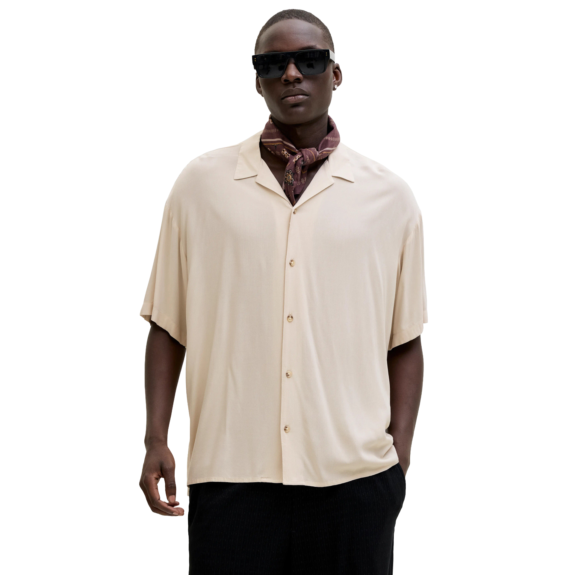 Jack & Jones Camisa Jeff Resort Solid Moonbeam