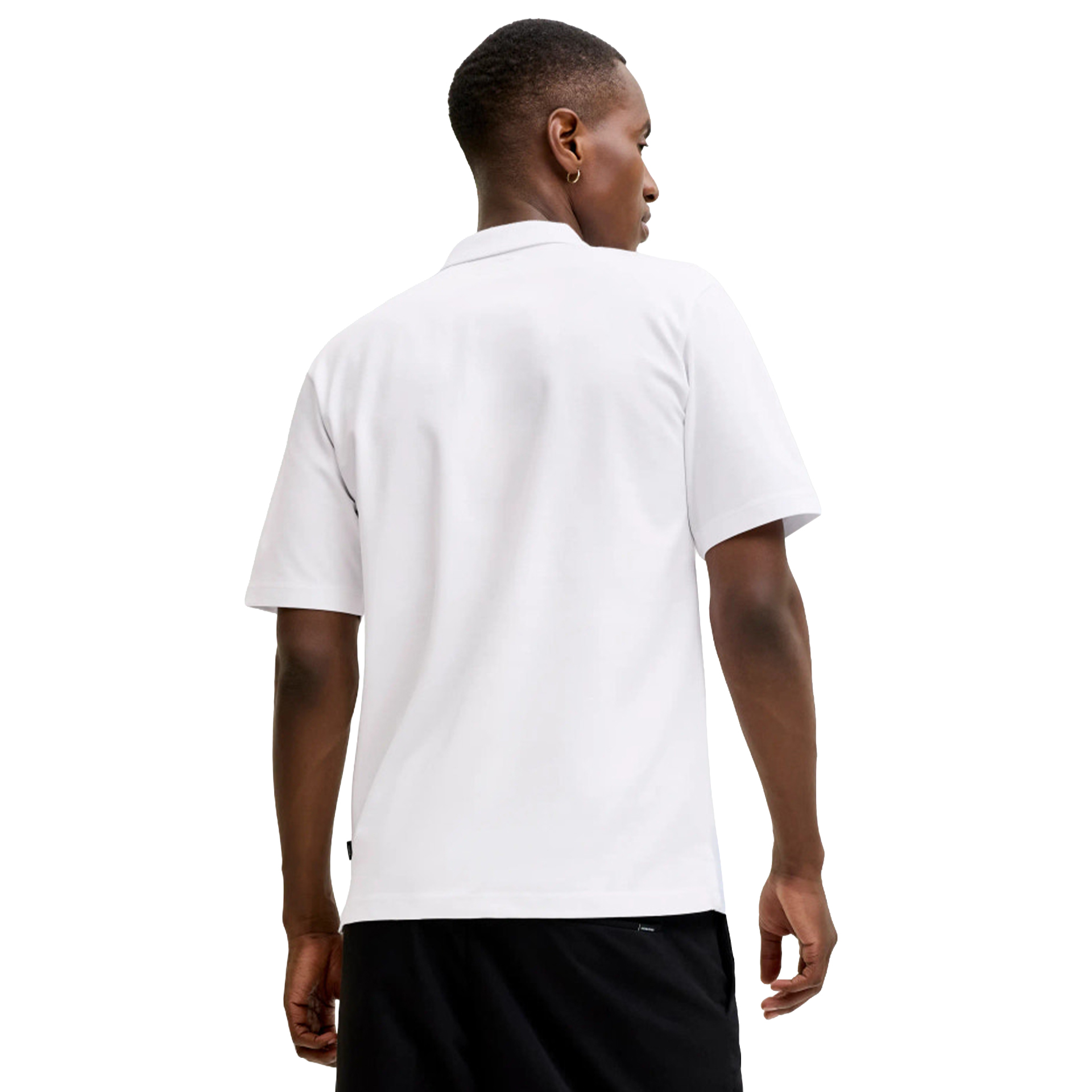 Jack & Jones Polo Blaethan Zip Bright White