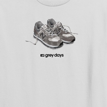 New Balance T-shirt Grey Days 574 White