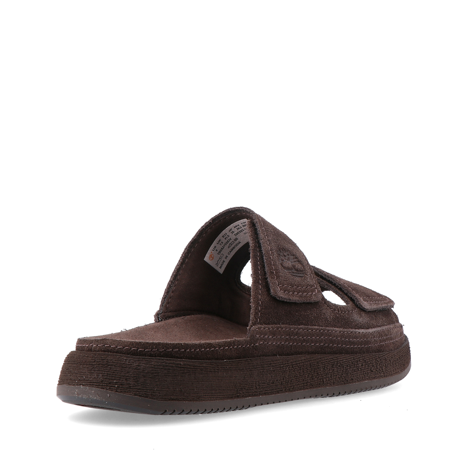Timberland Casco Cove Slide Sandal Suede Dark Brown