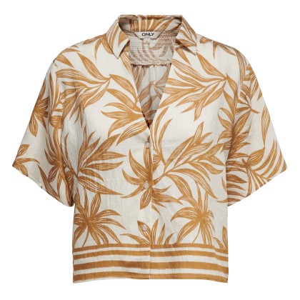 Only Camisa Izzy Cloud Dancer Wood Trush