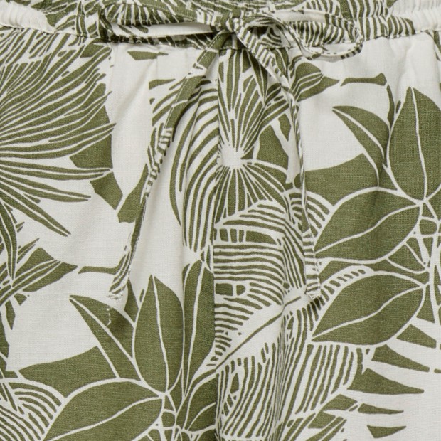 Only Cal��o Jakiri Linen Cloud Dancer Green Tropical