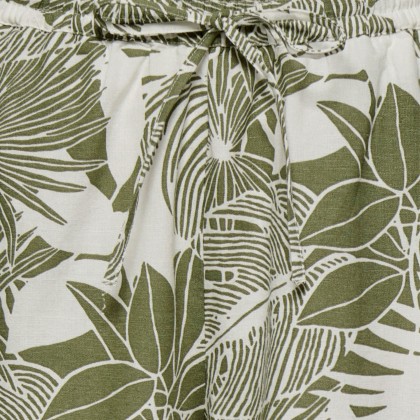 Only Cal��o Jakiri Linen Cloud Dancer Green Tropical