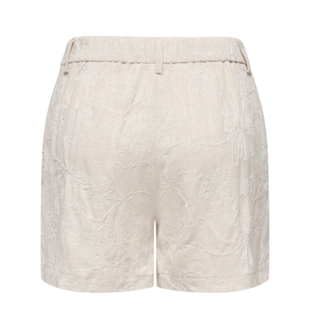 Only Calção Siesta Linen Bl Emb Moonbeam W. Tonal