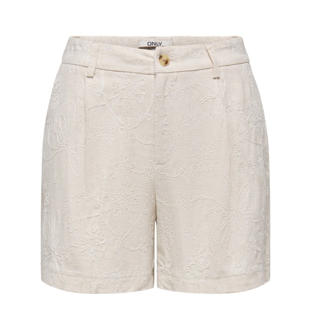 Only Calção Siesta Linen Bl Emb Moonbeam W. Tonal