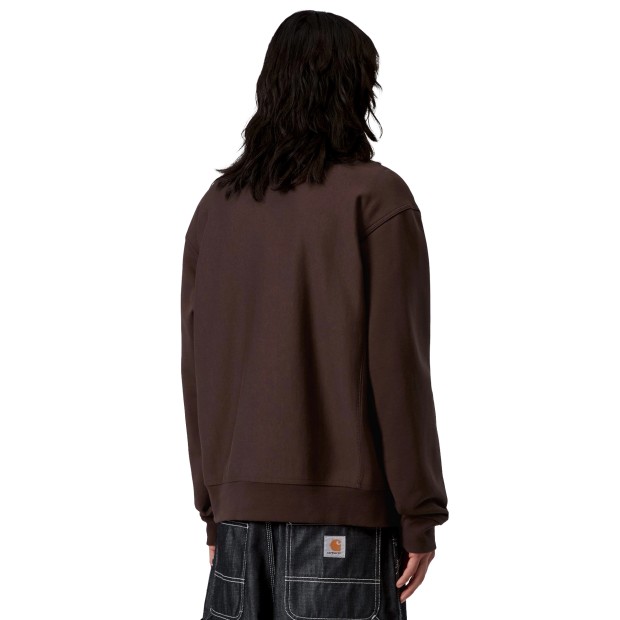 Carhartt Wip Sweat Half Zip American Script Palisander