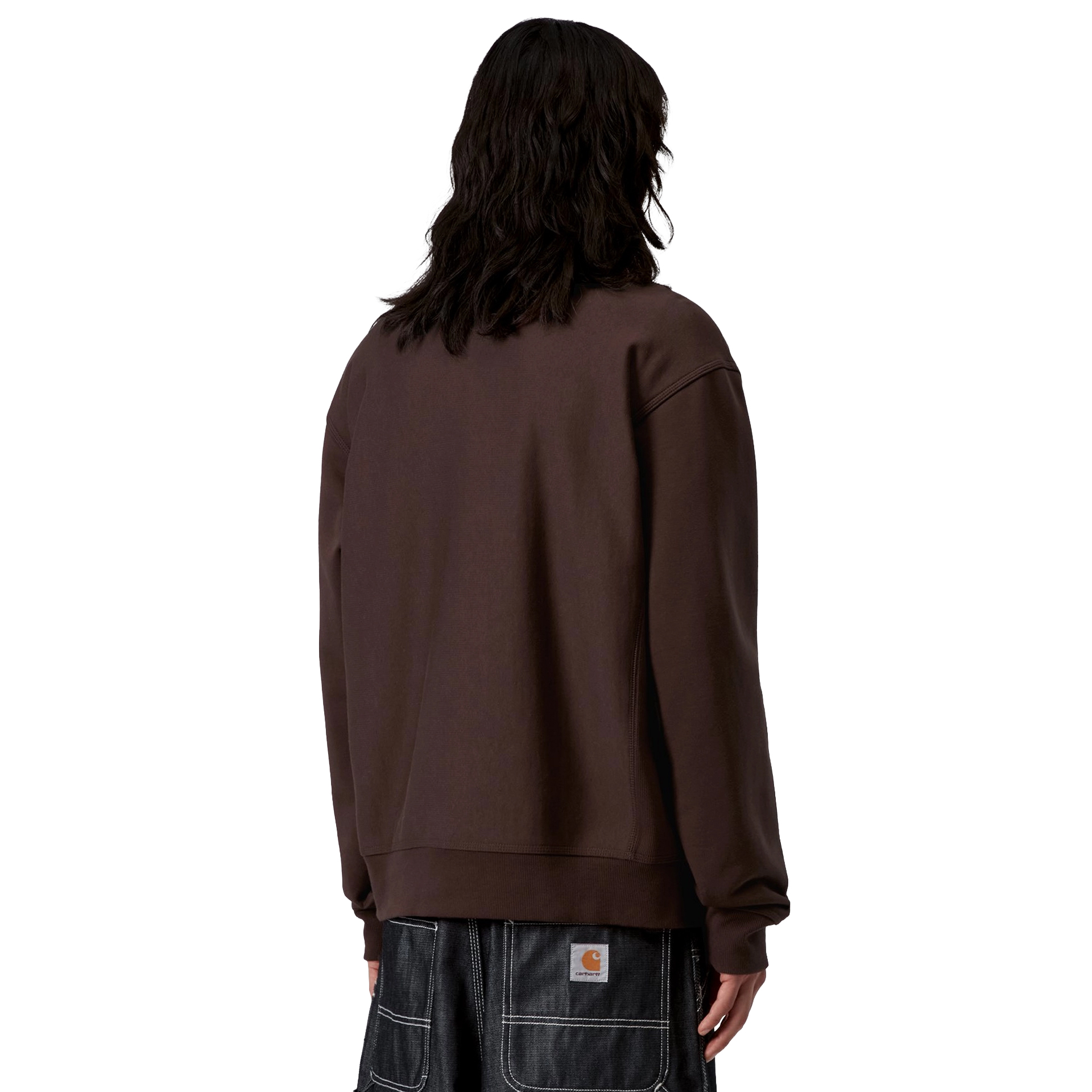 Carhartt Wip Sweat Half Zip American Script Palisander