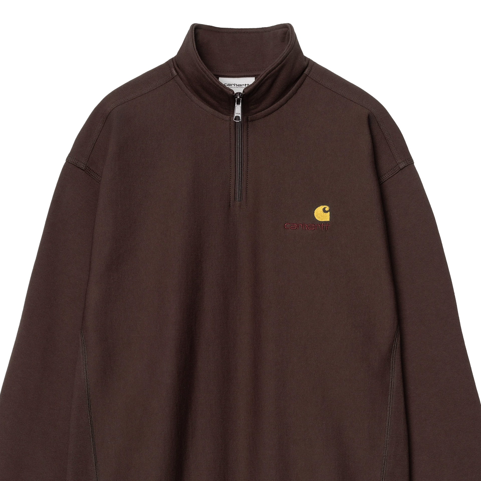 Carhartt Wip Sweat Half Zip American Script Palisander