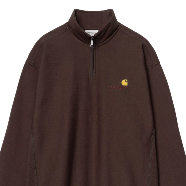 Carhartt Wip Sweat Half Zip American Script Palisander