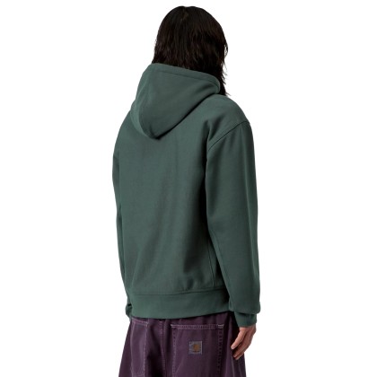 Carhartt Wip Sweat Hooded American Script Kale Green